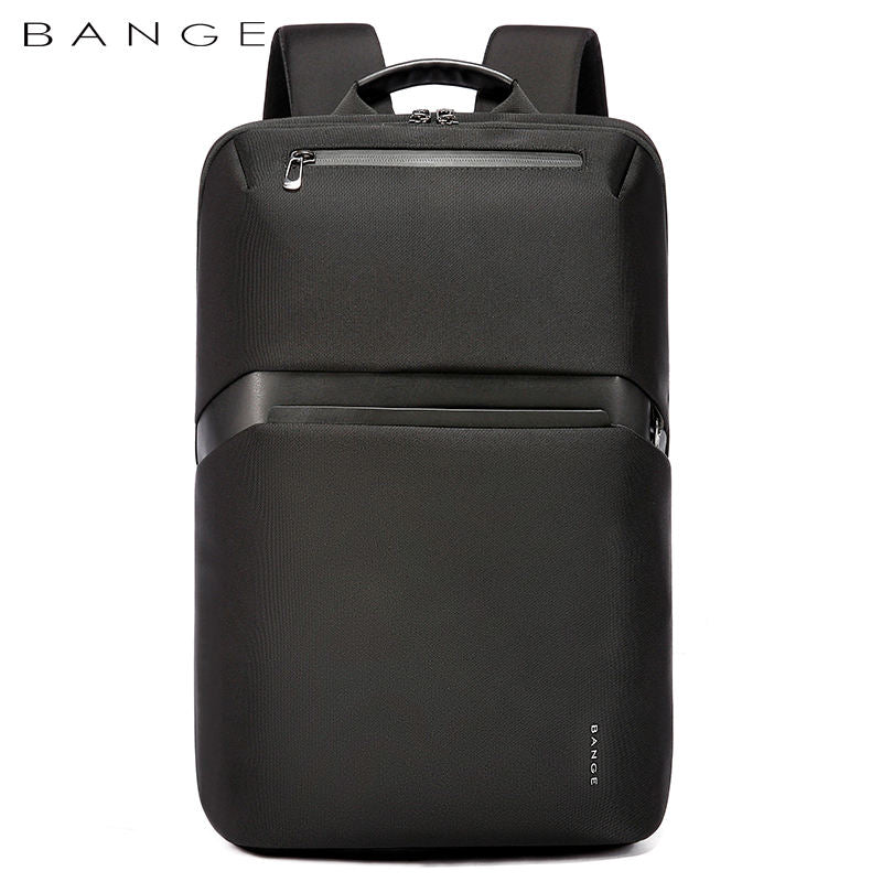 BANGE 7715 Black Waterproof Unisex Travel Laptop Backpack with USB Charging 15.6 inch