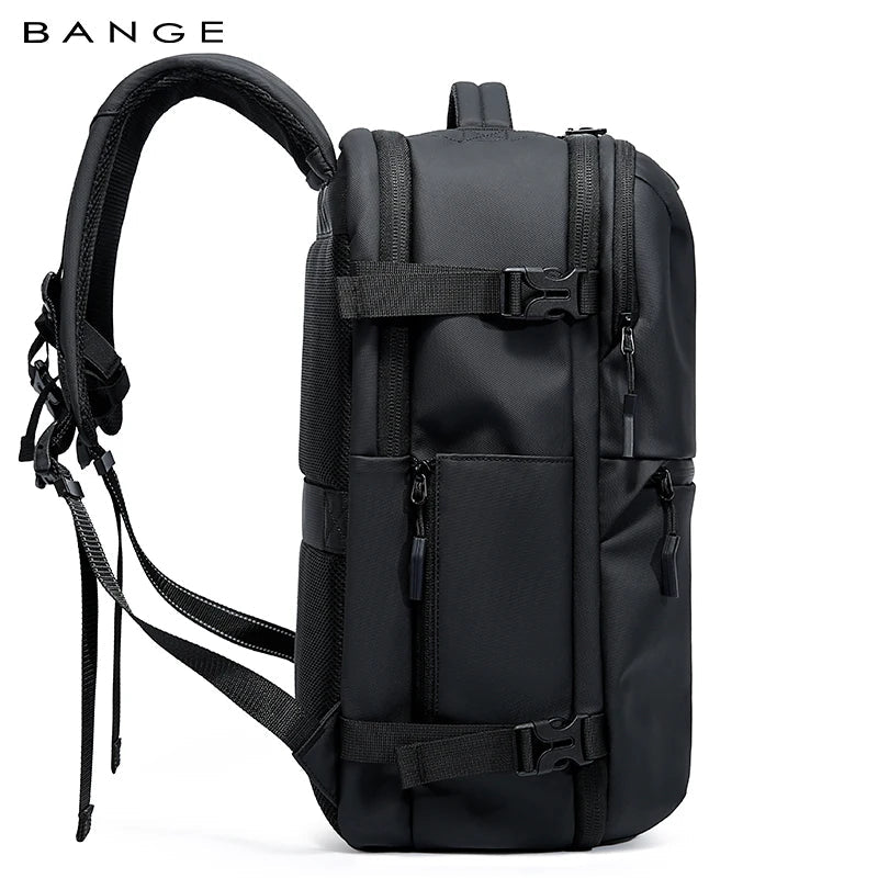 BANGE 7875-1 Green New Large Capacity Daily 15.6inch Light Waterproof Business Laptop Men Backpack