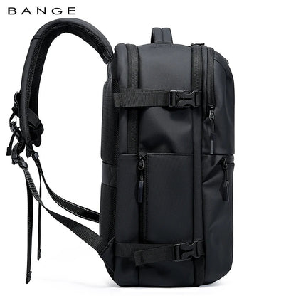 BANGE 7875-1 Green New Large Capacity Daily 15.6inch Light Waterproof Business Laptop Men Backpack