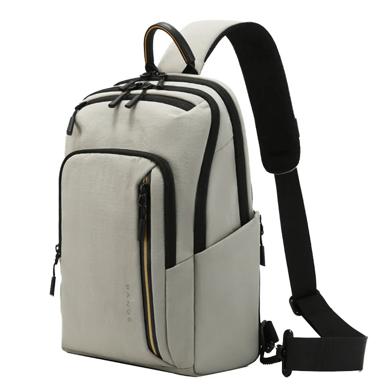 BANGE 7868 Grey New High Quality Lightweight Shoulder Bags Waterproof Anti Theft Crossbody Shoulder Bag Men&