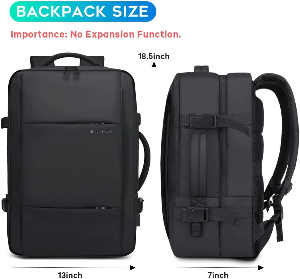 Bange 1908 Plus expandable polyester men travel backpacks anti theft laptop waterproof