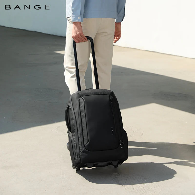 BANGE 8079 Black Hot Sell New Arrival TSA Lock Waterproof Men Anti Theft Travel Air Compression Backpack