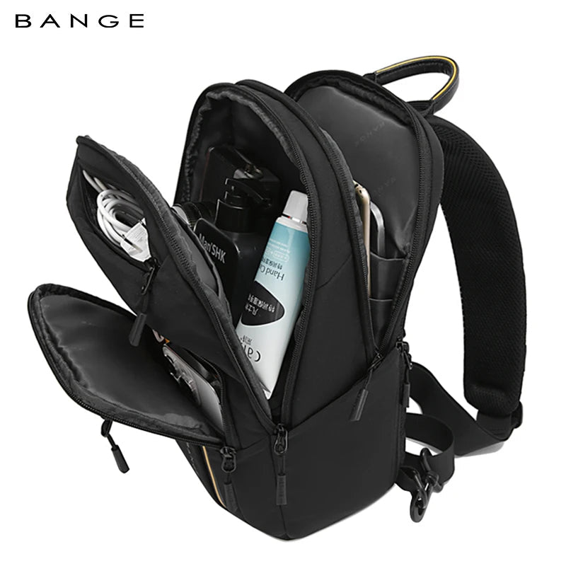 BANGE 7868 Grey New High Quality Lightweight Shoulder Bags Waterproof Anti Theft Crossbody Shoulder Bag Men&