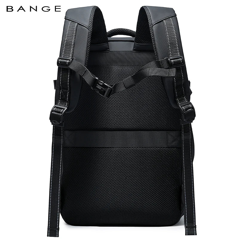 BANGE 7875-1 Green New Large Capacity Daily 15.6inch Light Waterproof Business Laptop Men Backpack