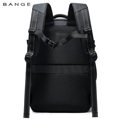 BANGE 7875-1 Green New Large Capacity Daily 15.6inch Light Waterproof Business Laptop Men Backpack