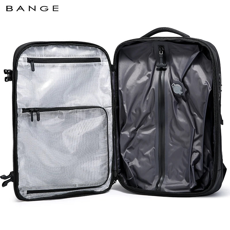 BANGE 7875-1 Green New Large Capacity Daily 15.6inch Light Waterproof Business Laptop Men Backpack