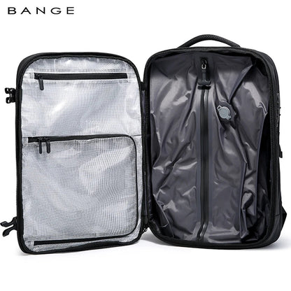 BANGE 7875-1 Green New Large Capacity Daily 15.6inch Light Waterproof Business Laptop Men Backpack