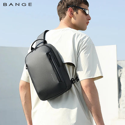 BANGE 3077 Black Hot Selling Wholesale Lightweight Everyday Sling Chest Bag Waterproof Minimalist Ergonomic Crossbody Bag for Men