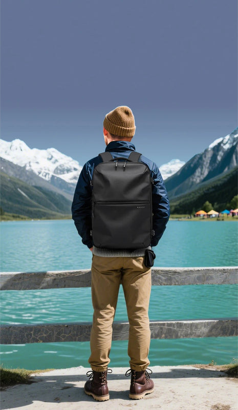 BANGE 7875-1 Black New Large Capacity Daily 15.6inch Light Waterproof Business Laptop Men Backpack