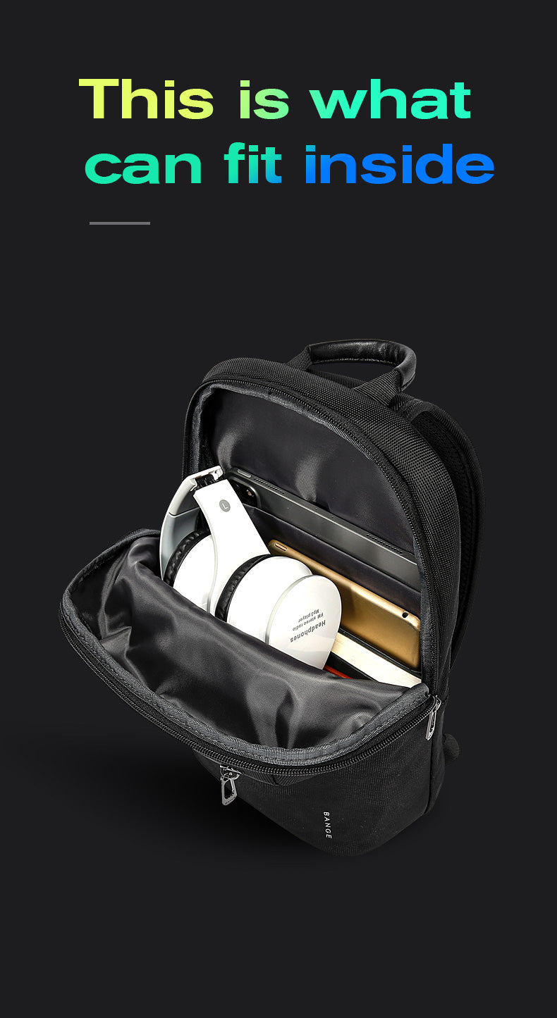 Bange Multifunctional Waterproof Sling Shoulder Men bag BG 7719 Black