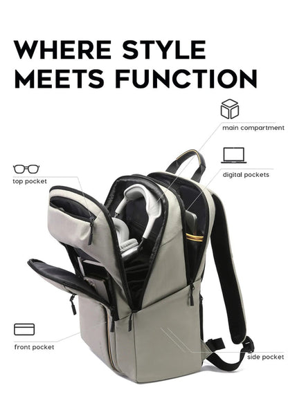 BANGE 7856 Grey Hot Sell New Arrival Wholesale Soft Lightweight Waterproof Men Casual Laptop Backpack