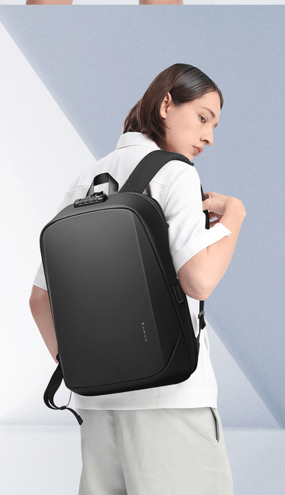 BANGE 7251 Business Men premium quality Fashion 15.6 in Laptop Backpack Unisex Black