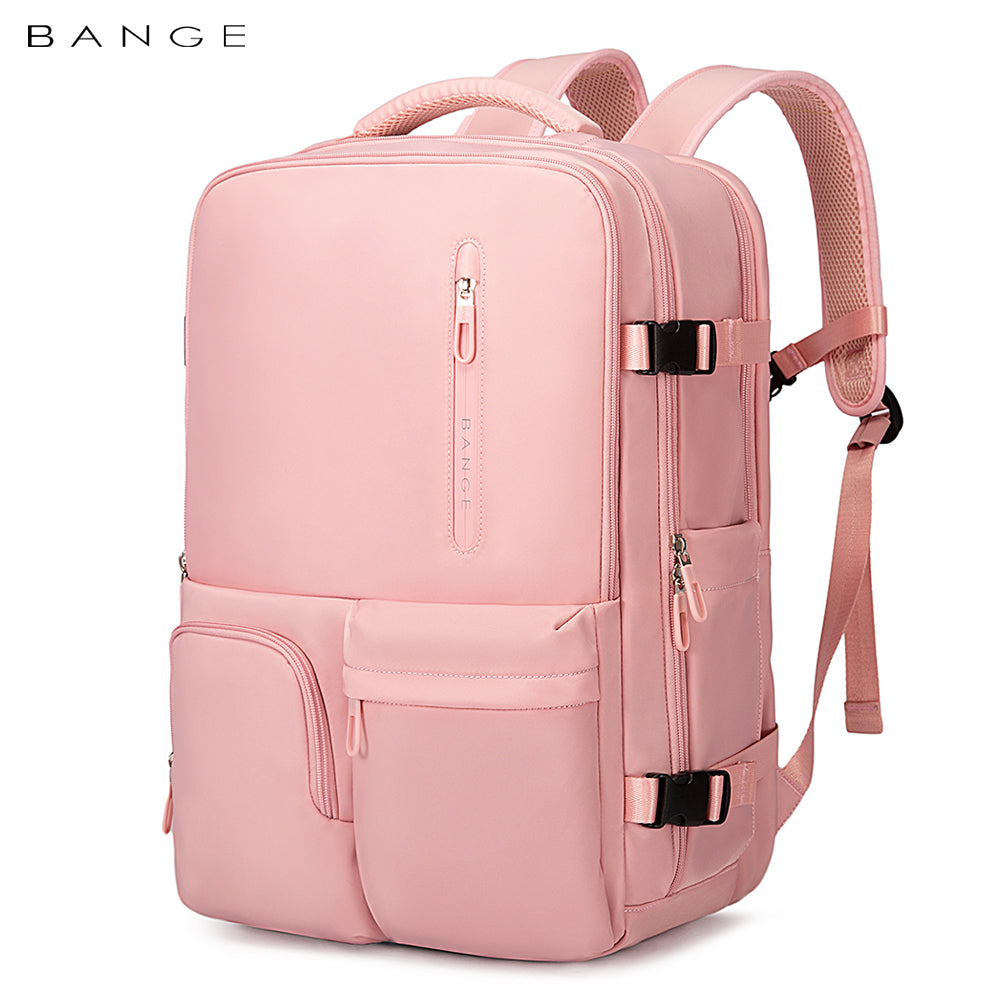 Bange 1800 polyester unisex travel backpacks laptop waterproof Pink