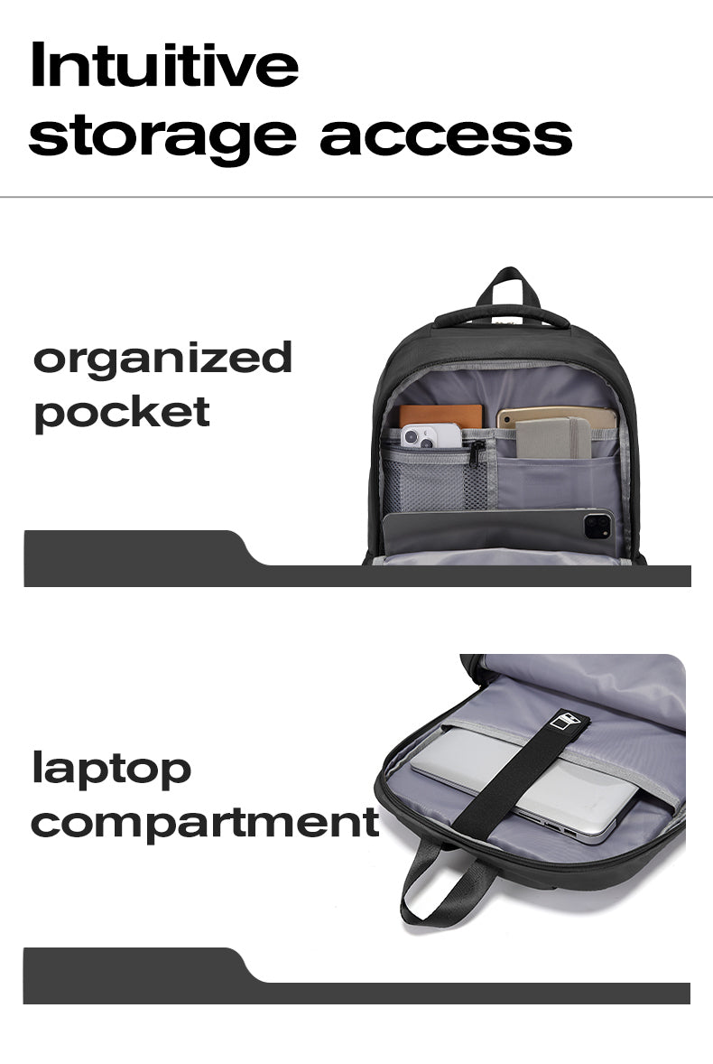 Bange 1807 polyester unisex travel backpacks laptop waterproof Grey