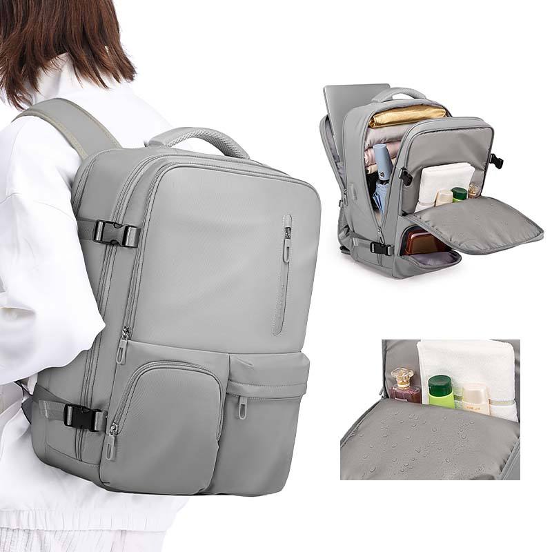 Bange 1800 polyester unisex travel backpacks laptop waterproof Grey