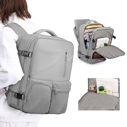 Bange 1800 polyester unisex travel backpacks laptop waterproof Grey