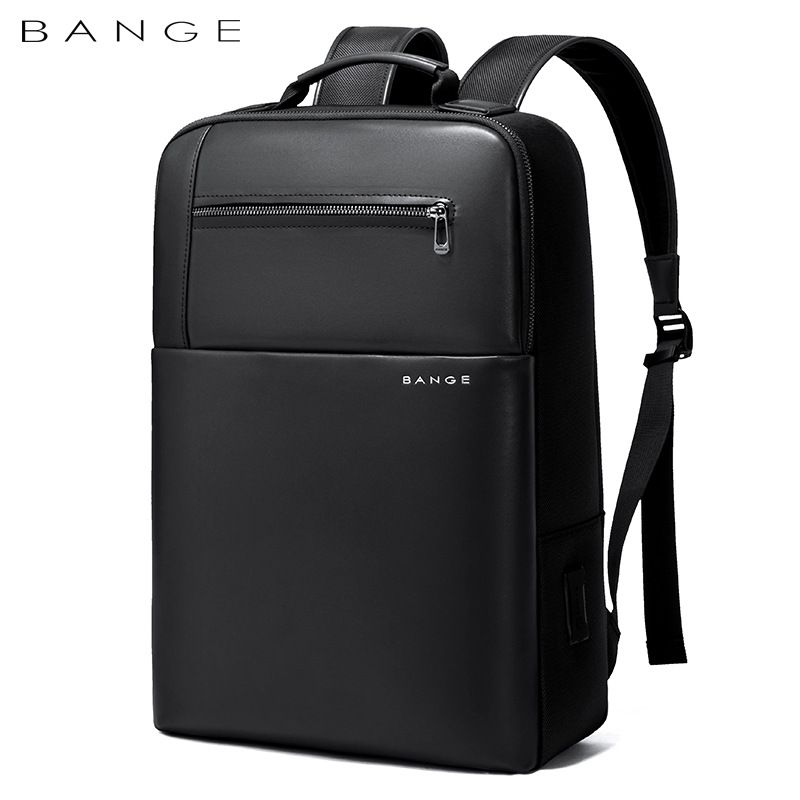 BANGE 7705 Business Men Fashion 15.6 in Laptop Backpack Unisex Black