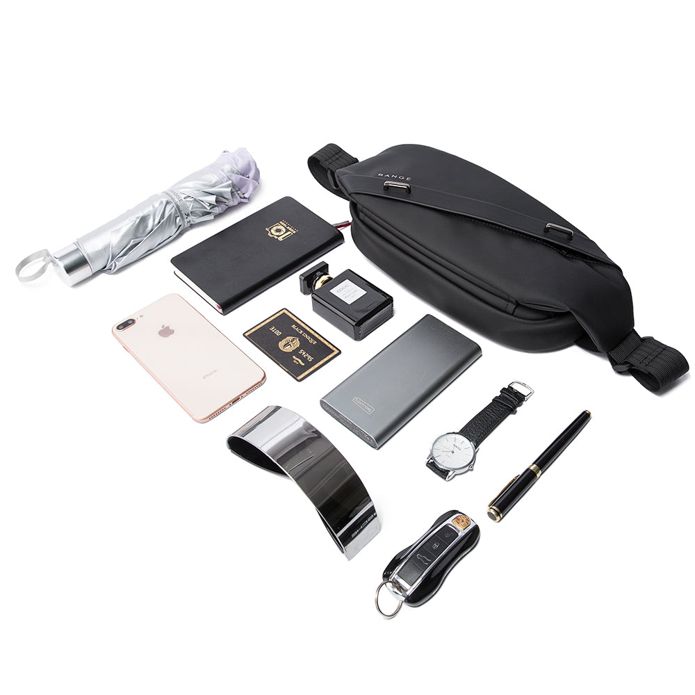 Bange Stylish Waterproof Crossbody Men Korean Style Sling Bag BG 7295 Black