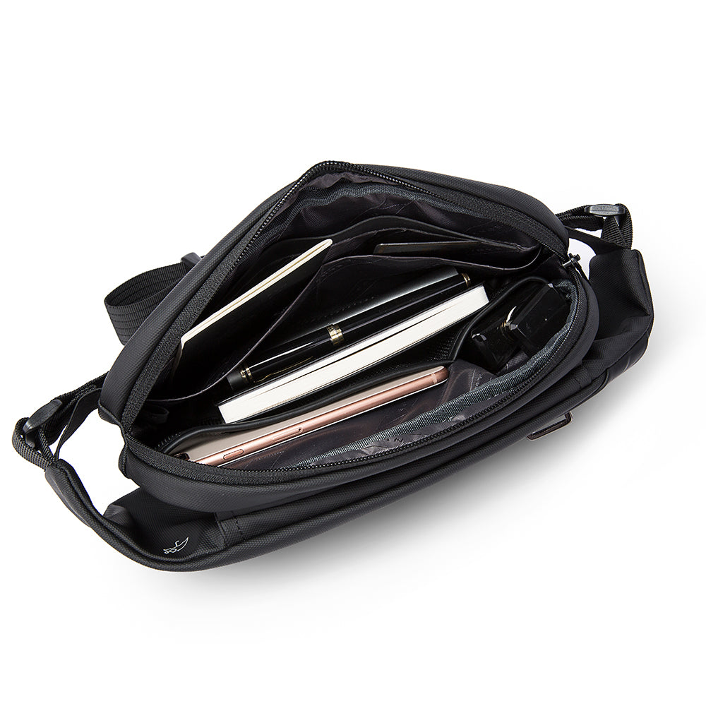 Bange Stylish Waterproof Crossbody Men Korean Style Sling Bag BG 7295 Black