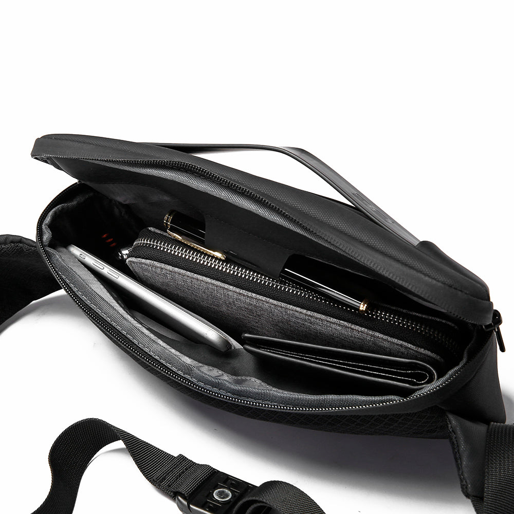Bange Waterproof Anti Theft Shoulder CrossBody Sling Bag Model BG 77202 Black