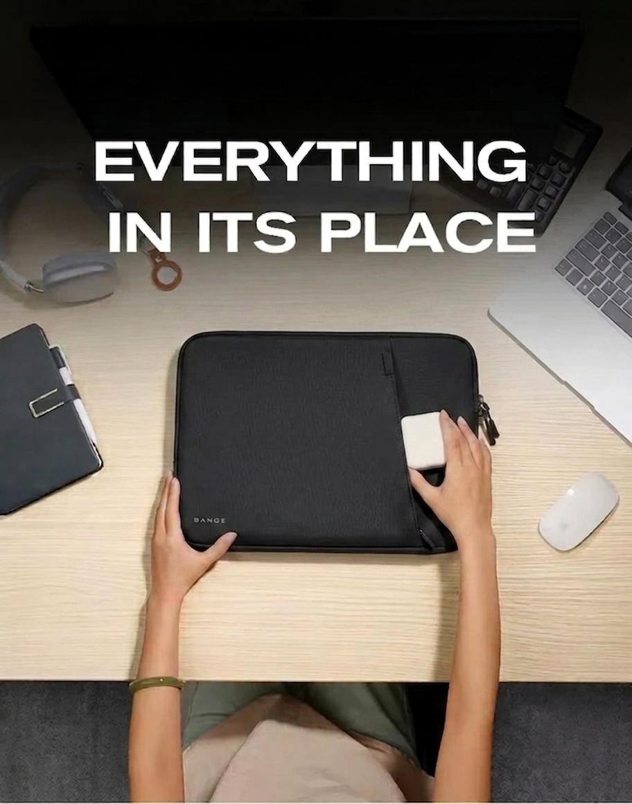 Bange 6801D Black new protective water resistant 15inch laptop sleeve