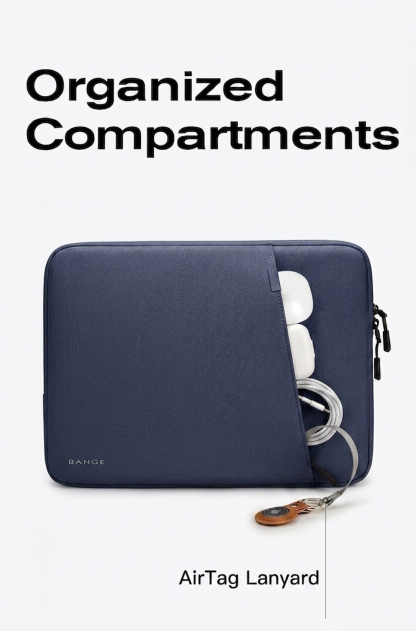 Bange 6801D Blue new protective water resistant 15inch laptop sleeve