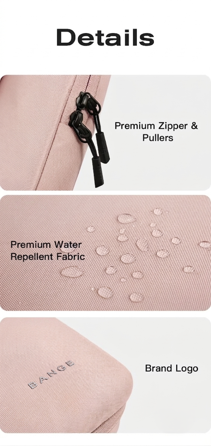 Bange 6801D Pink new protective water resistant 15inch laptop sleeve