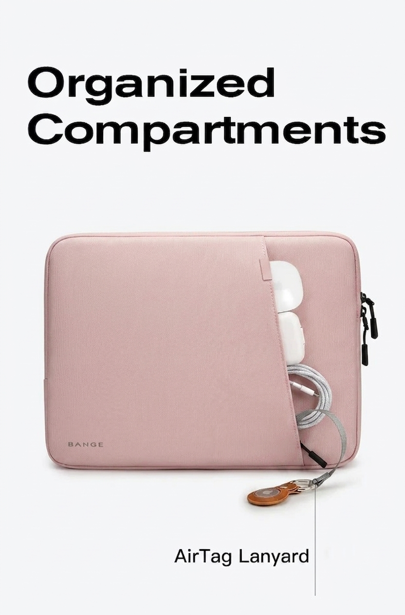 Bange 6801D Pink new protective water resistant 15inch laptop sleeve