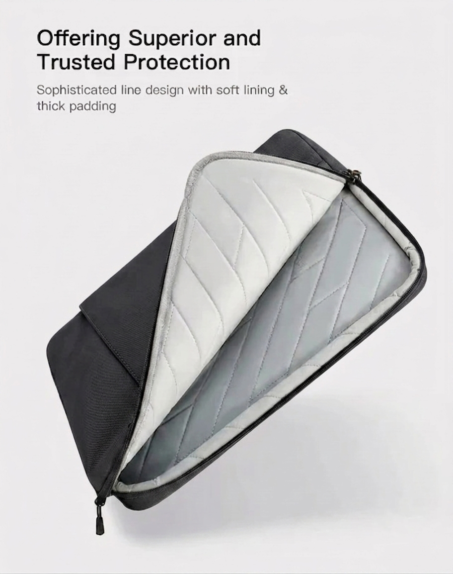 Bange 6801D Black new protective water resistant 15inch laptop sleeve