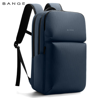 BANGE New Large Capacity Daily 15.6inch Light Waterproof Business Laptop Men Backpack 3065 Blue