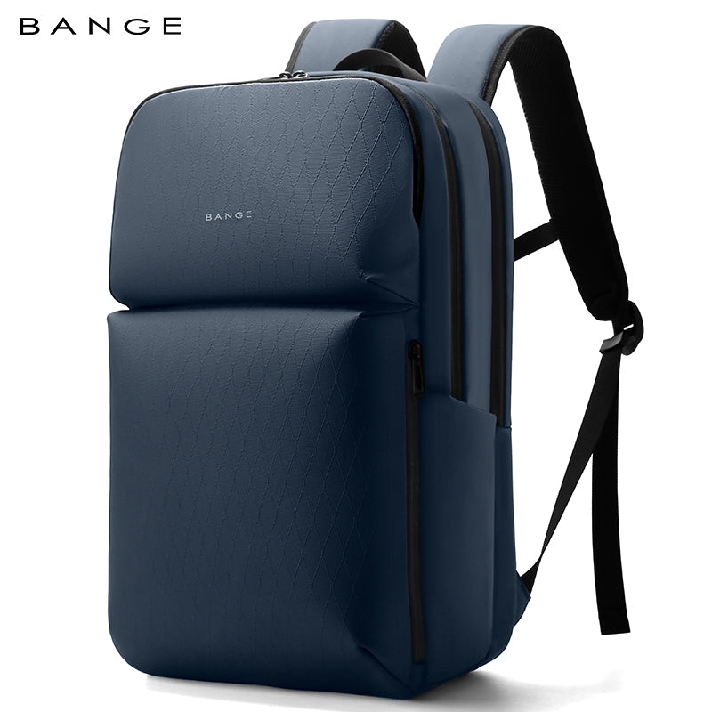 BANGE New Large Capacity Daily 15.6inch Light Waterproof Business Laptop Men Backpack 3065 Blue