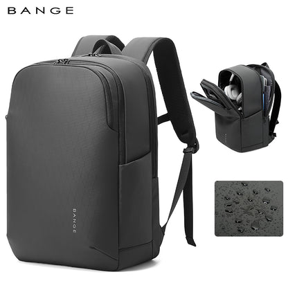 BANGE New Large Capacity Daily 15.6inch Light Waterproof Business Laptop Men Backpack 3068 Black