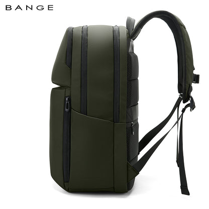 BANGE New Large Capacity Daily 15.6inch Light Waterproof Business Laptop Men Backpack 3065 Green