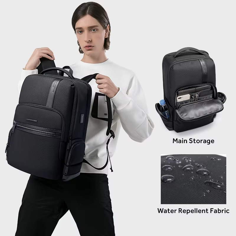 BANGE Usb Waterproof Travel Custom Men Casual Laptop Backpacks Model 2603 Black