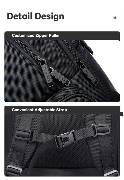 BANGE Usb Waterproof Travel Custom Men Casual Laptop Backpacks Model 2603 Black
