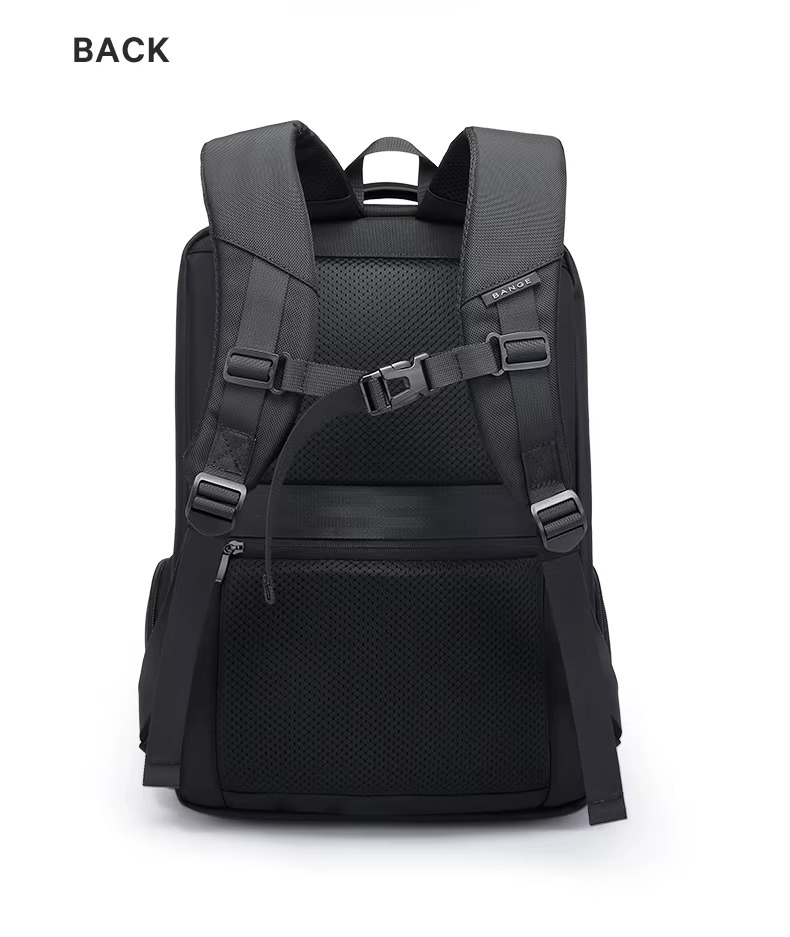 BANGE Usb Waterproof Travel Custom Men Casual Laptop Backpacks Model 2603 Black