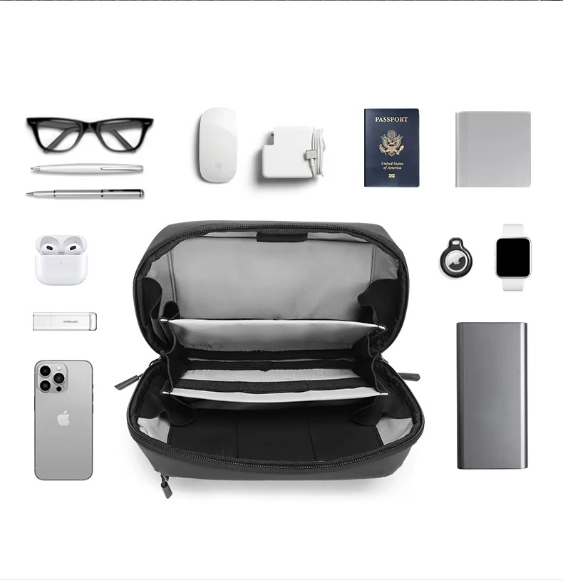 BANGE New Urban Travel Waterproof Electronic Organizer case Accessories Pouch Digital Storage Bag 6800 Blue