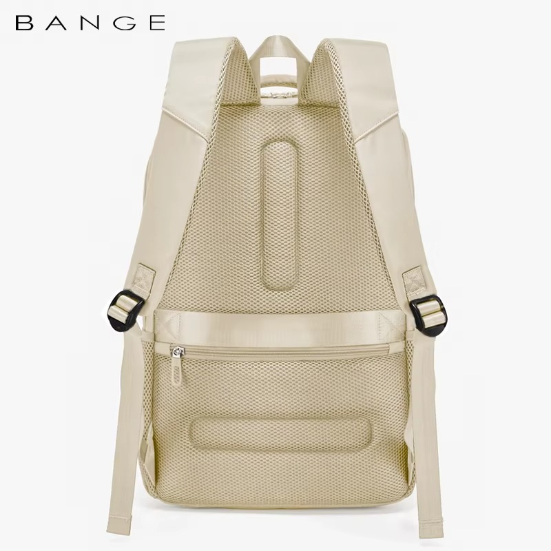 Bange 1807 polyester unisex travel backpacks laptop waterproof Beige