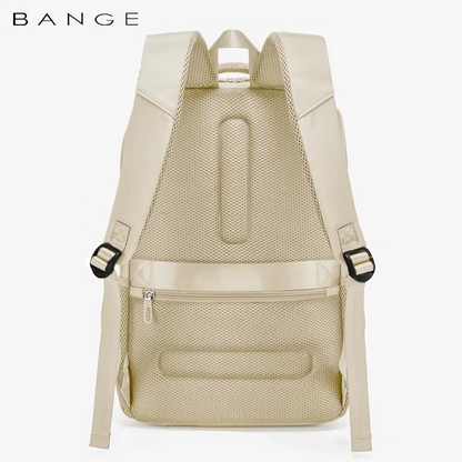 Bange 1807 polyester unisex travel backpacks laptop waterproof Beige