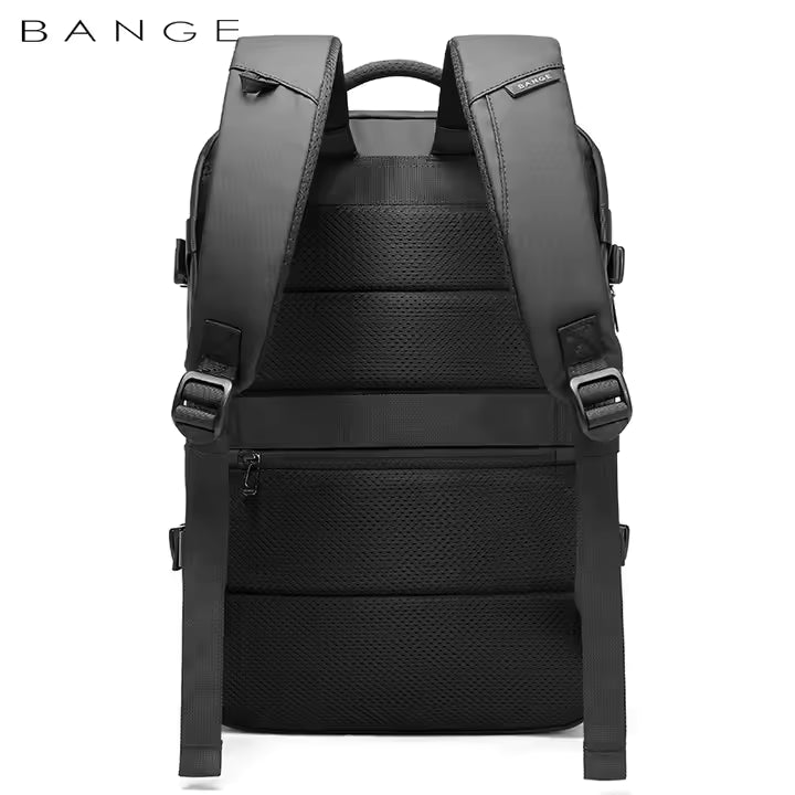 Bange 7690 Black Waterproof Polyester Unisex Backpack Laptop