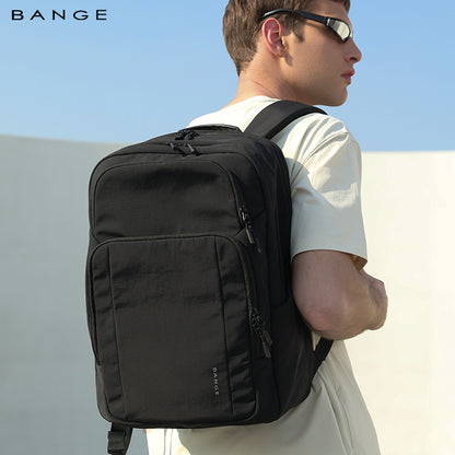 BANGE New Travel Waterproof Soft Lightweight Student Casual Bag Men Laptop Backpack 7839 Black