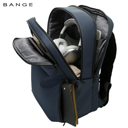 BANGE New Large Capacity Daily 15.6inch Light Waterproof Business Laptop Men Backpack 3065 Blue
