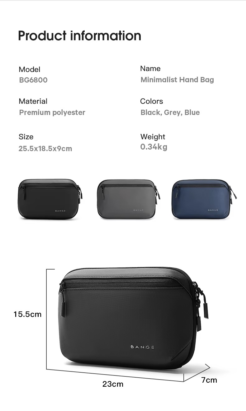 BANGE New Urban Travel Waterproof Electronic Organizer case Accessories Pouch Digital Storage Bag 6800 Blue