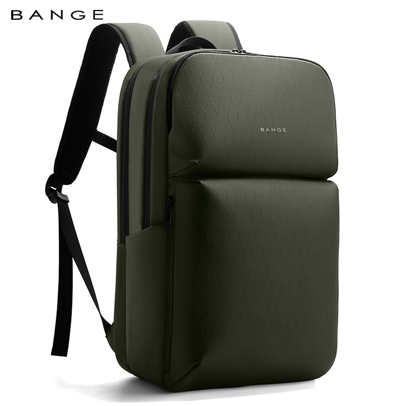 BANGE New Large Capacity Daily 15.6inch Light Waterproof Business Laptop Men Backpack 3065 Green