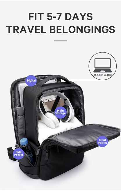 BANGE Usb Waterproof Travel Custom Men Casual Laptop Backpacks Model 2603 Black