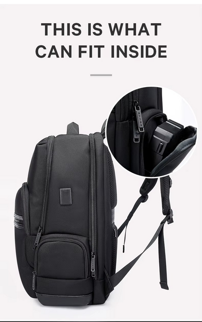 BANGE Usb Waterproof Travel Custom Men Casual Laptop Backpacks Model 2603 Black