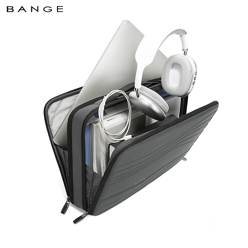 BANGE 8018 New Wholesale Waterproof 14inch Padded Laptop Briefcase High-quality Business Commute Multi-Compartment Laptop
