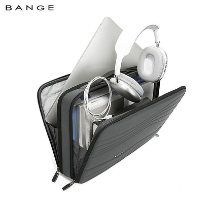 BANGE 8018 New Wholesale Waterproof 14inch Padded Laptop Briefcase High-quality Business Commute Multi-Compartment Laptop