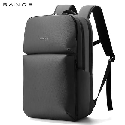 BANGE New Large Capacity Daily 15.6inch Light Waterproof Business Laptop Men Backpack 3065 Grey