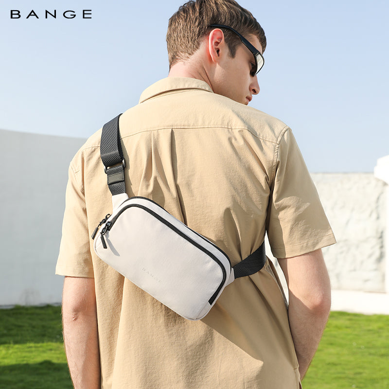 BANGE New Daily Unisex Lightweight Waterproof Custom Men Crossbody Messenger Bag 3097 Black
